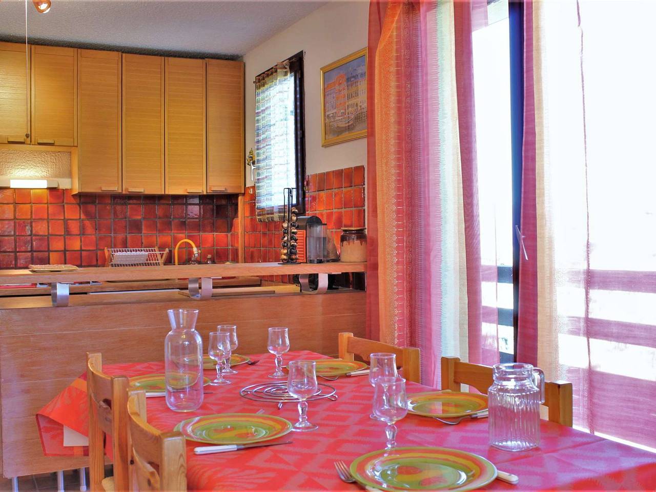 Ganze Wohnung, Ski-in/Ski-out Wohnung mit Balkon in Risoul in Station de Risoul, Risoul