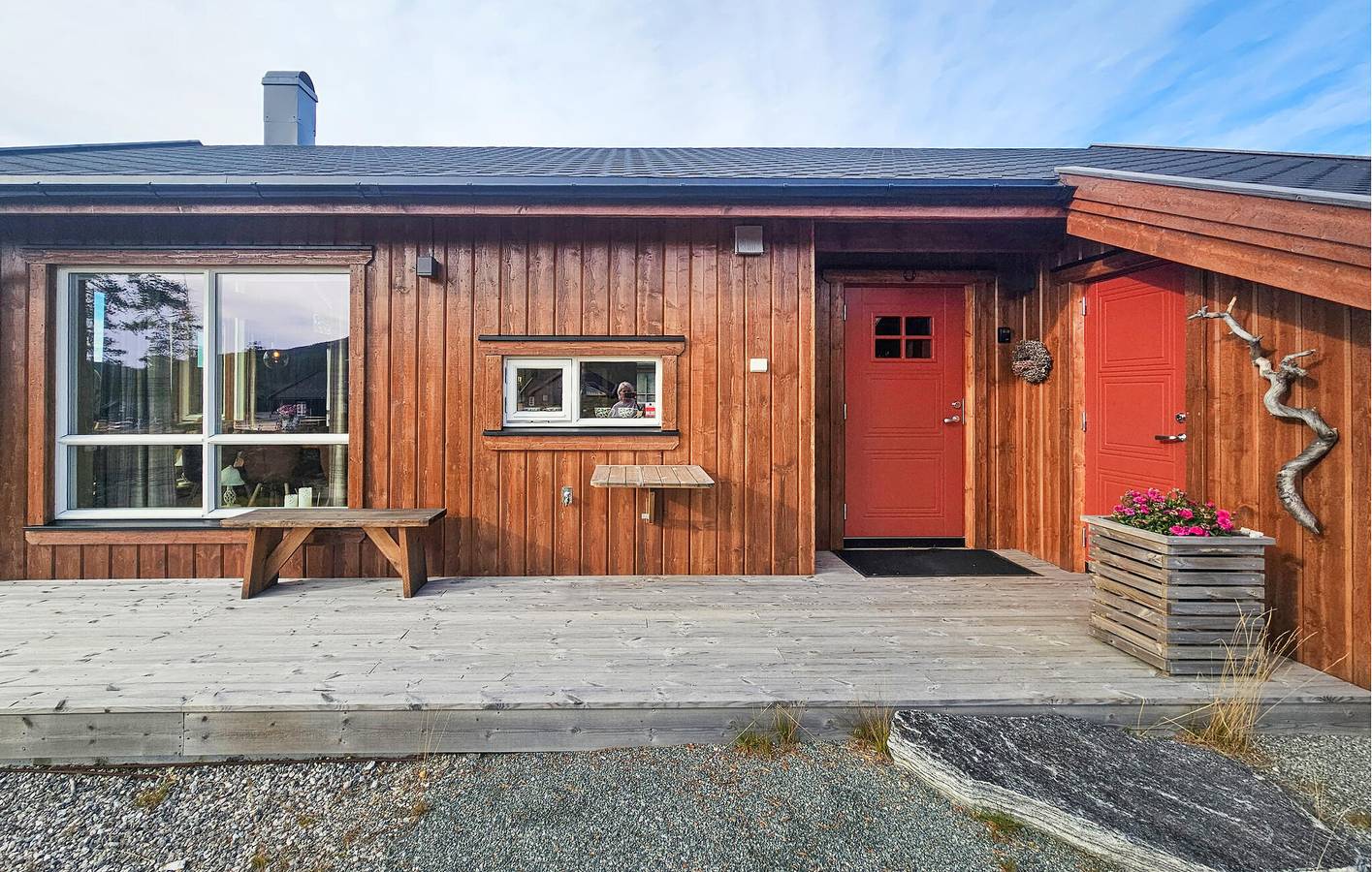 Ferienhaus für 6 Personen mit Terrasse in Flå