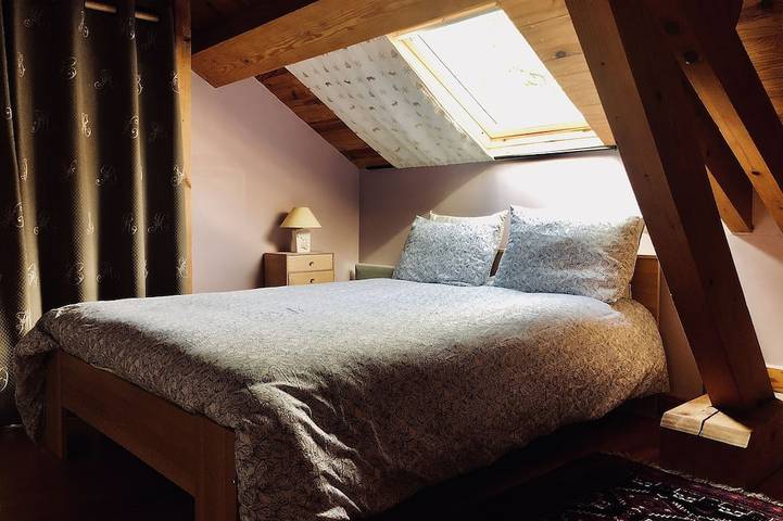 Renovated chalet-style sheepfold at the entrance to the village of Cauterets in Cauterets, Parque nacional de los Pirineos