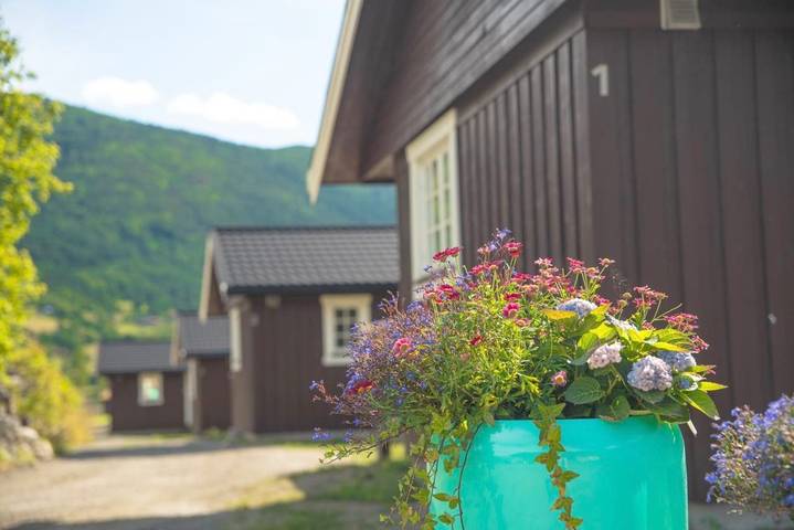 Fjellhytte for 5 personer, Balkong og Terrasse i tillegg til Hage og Innsjøutsikt i Jotunheimen