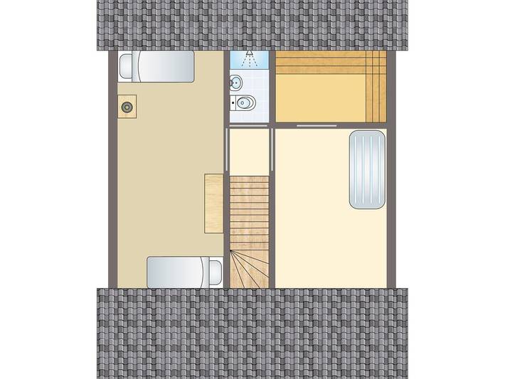 Bungalow für 4 Personen, mit Balkon/Terrasse und Terrasse in De Koog - 2