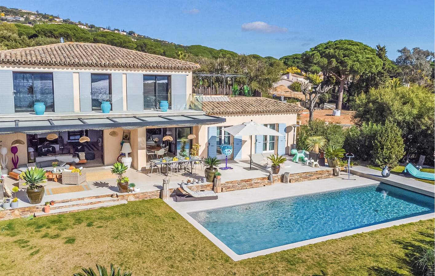 Appartement avec vue sur la mer, piscine et parking, à 1,5 km de la plage de l'Europe in Grimaud, Côte méditerranéenne (France)
