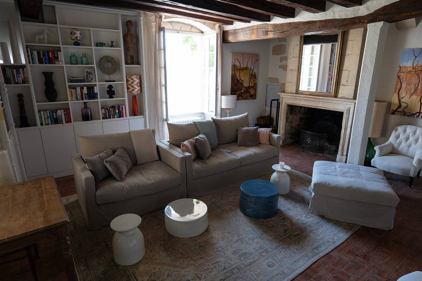 Gästezimmer „Joséphine“ mit Gemeinschaftspool, gemeinsamer Terrasse und Wlan in Restigné, Loire-Tal