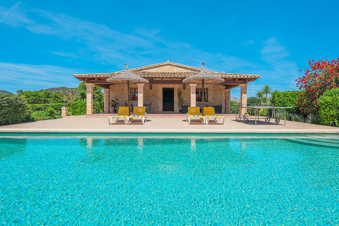 Traditionelle Villa mit privatem Pool, Wlan, Terrasse und Garten in Pollença, Mallorcas Küste