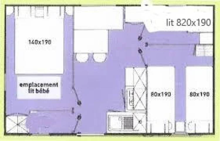 Mobil home pour 5 personnes, avec jacuzzi ainsi que bassin pour enfant et sauna à Apremont - 2