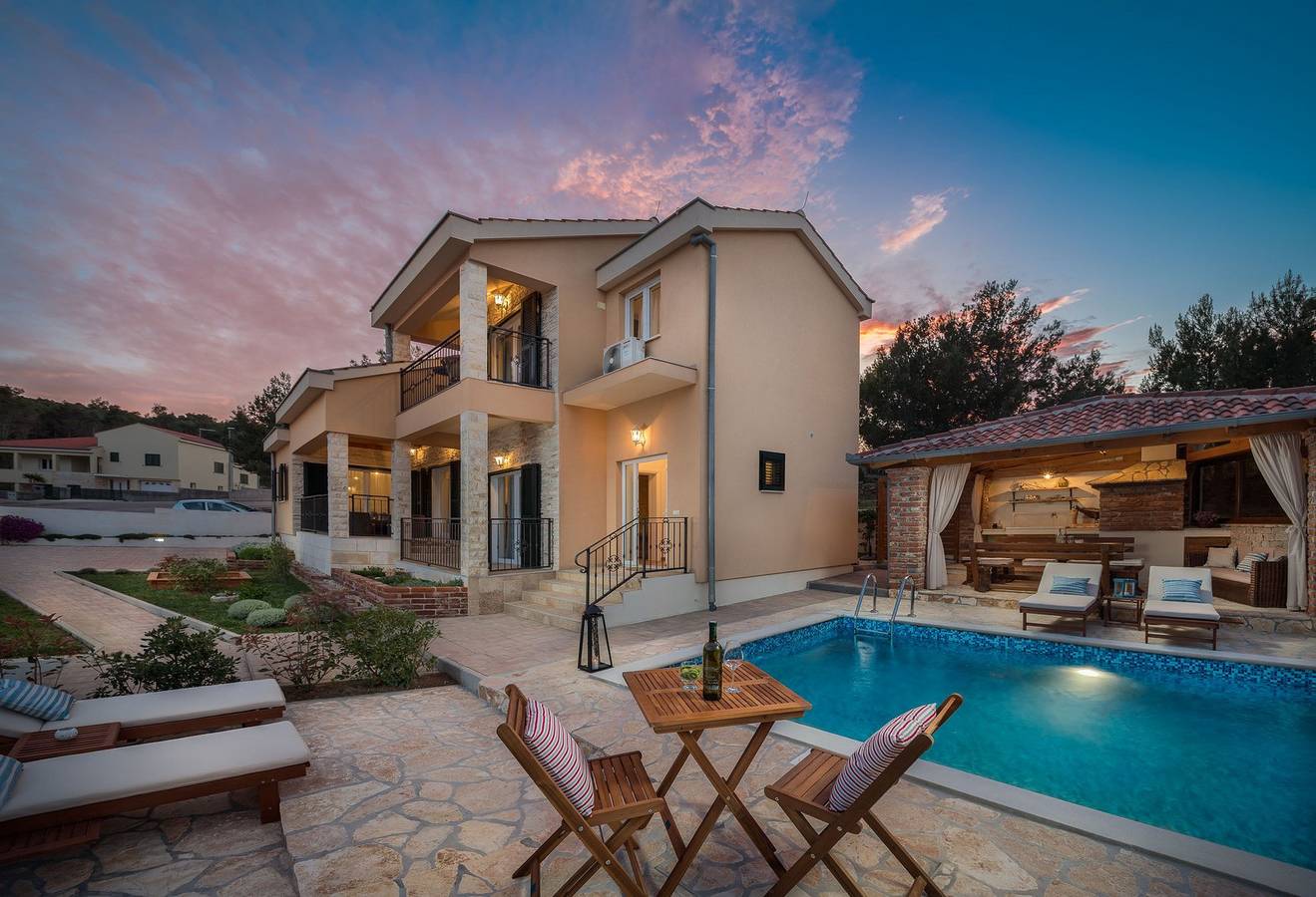 Seafront Villa Noah with heated pool  in Pridraga, Donji Karin