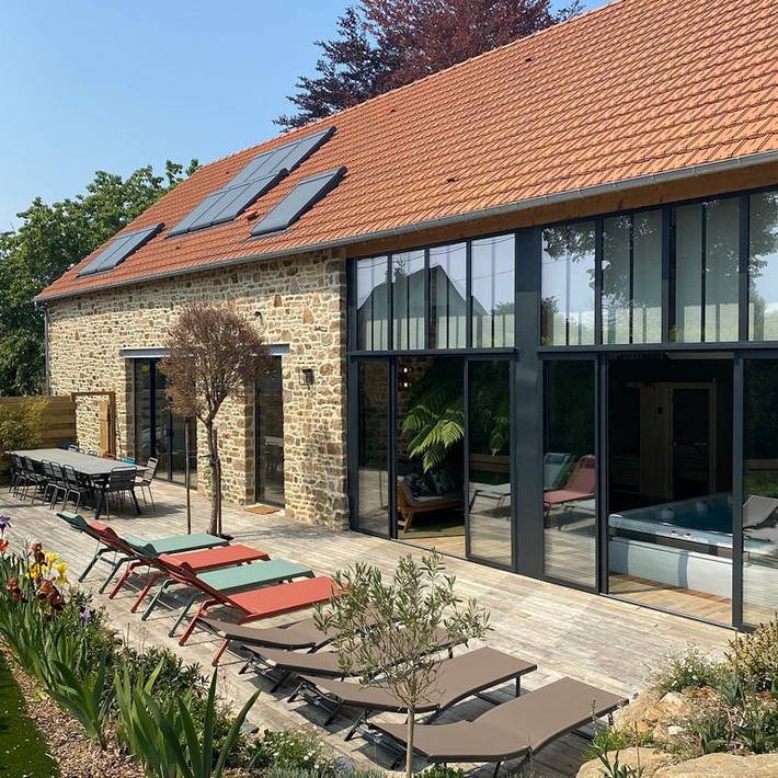 Gîte pour 14 personnes, avec jardin et jacuzzi ainsi que sauna et terrasse à la Baie du Mont-Saint-Michel - 2