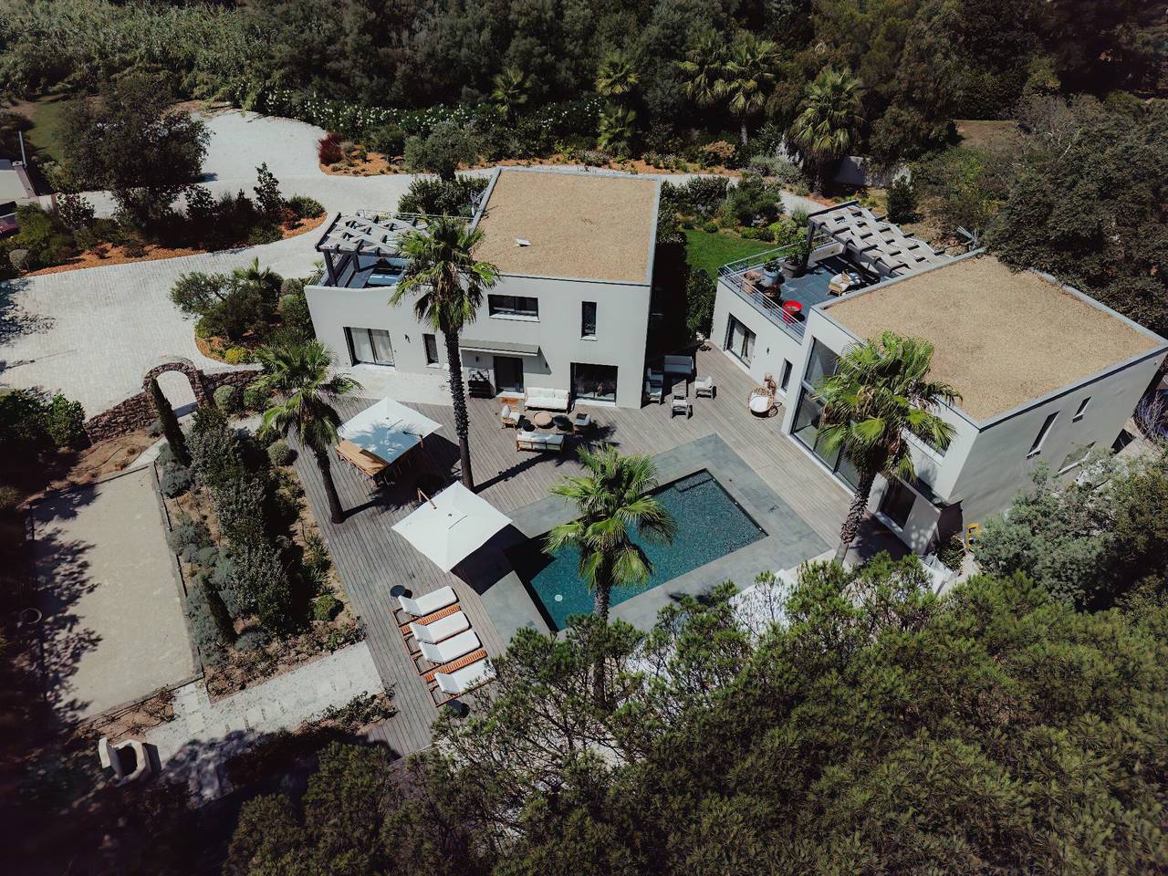 Villa „Azur“ mit Meerblick, Wlan und Klimaanlage in Grimaud, Mittelmeerküste (Frankreich)