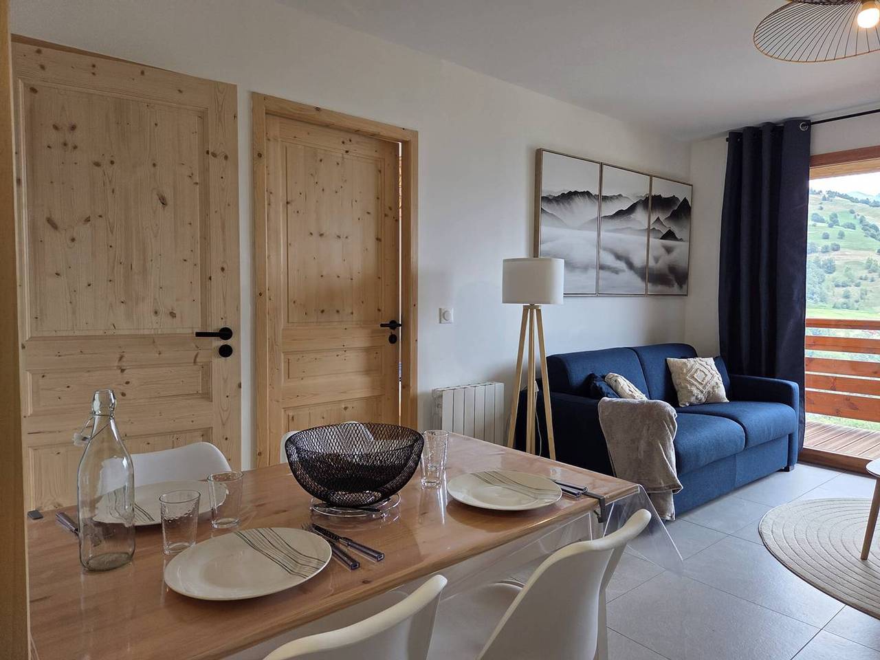 Appartement entier, Charmant T2 Valmorel, balcon, parking couvert in Valmorel, Les Avanchers-Valmorel