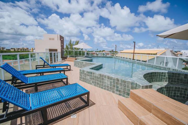 Casas e apartamentos de temporada para 4 pessoas, com piscina e balcão, com animais de estimação em Porto de Galinhas