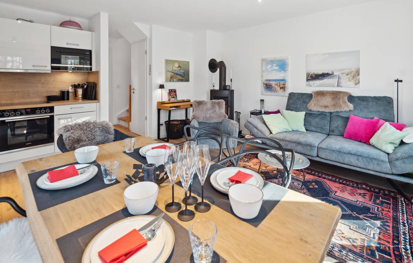 Gemütliche Wohnung mit Terrasse, Parkplatz und Internet bei Tossens in Tossens, Butjadingen