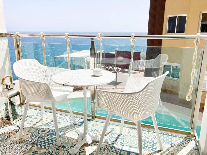 Apartamento para 4 personas, con piscina además de jardín y vistas en San Agustín 