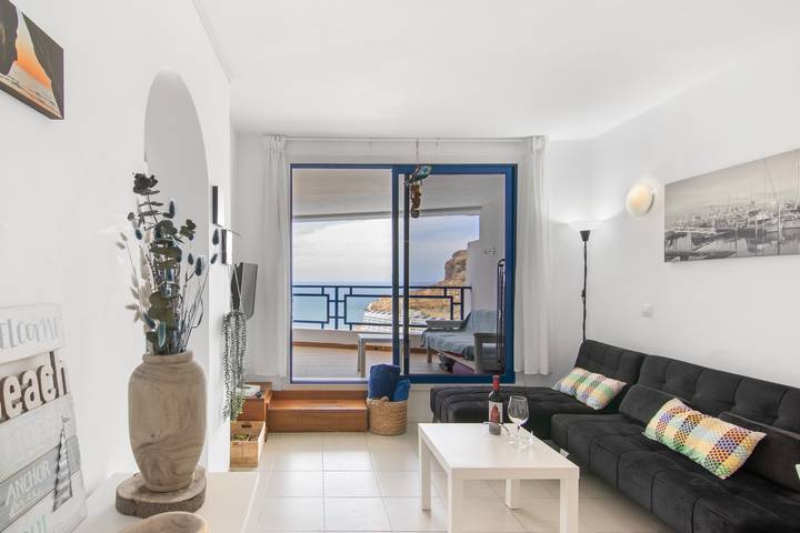 Apartamento para 3 personas, con balcón y piscina para niños en Taurito