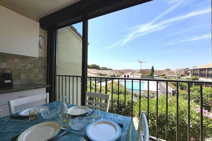 Appartement de vacances pour 4 personnes, avec piscine à Gruissan