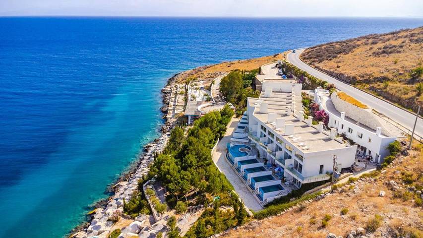 Hotel dla 5 osób, z widok i ogród oraz basen w Himara