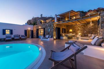 Ferienhaus für 19 Personen, mit Meerblick und Terrasse sowie Garten auf Mykonos