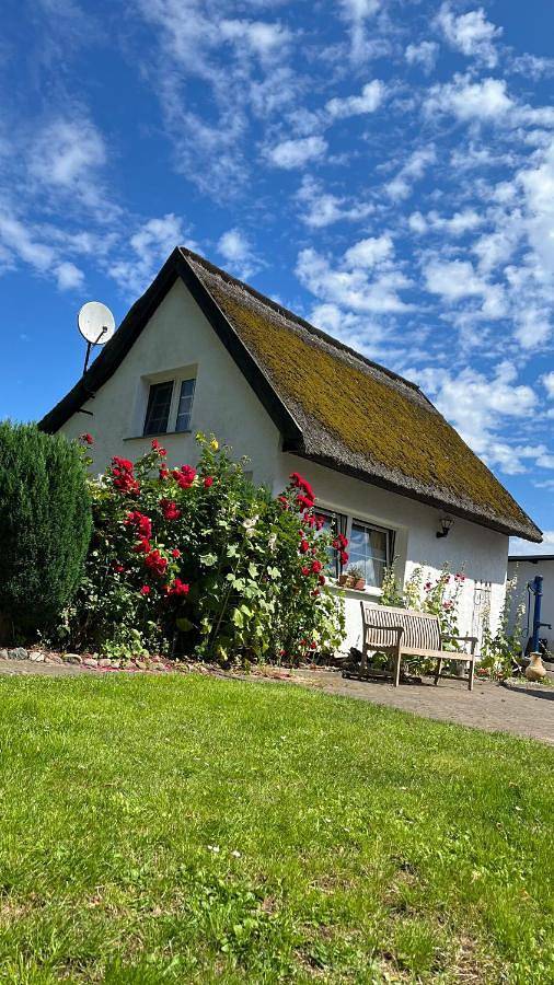 Ferienhaus für 4 Personen, mit Terrasse und Garten sowie Seeblick und Ausblick