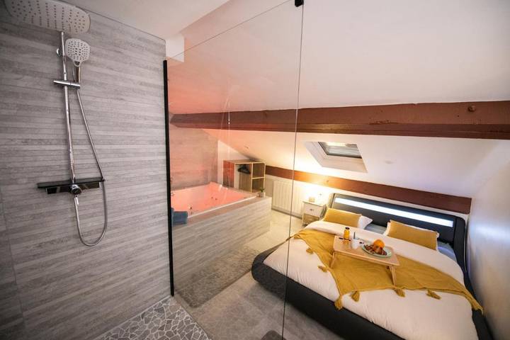 Gîte pour 2 personnes, avec jacuzzi ainsi que sauna et balcon dans Saint-Étienne - 4