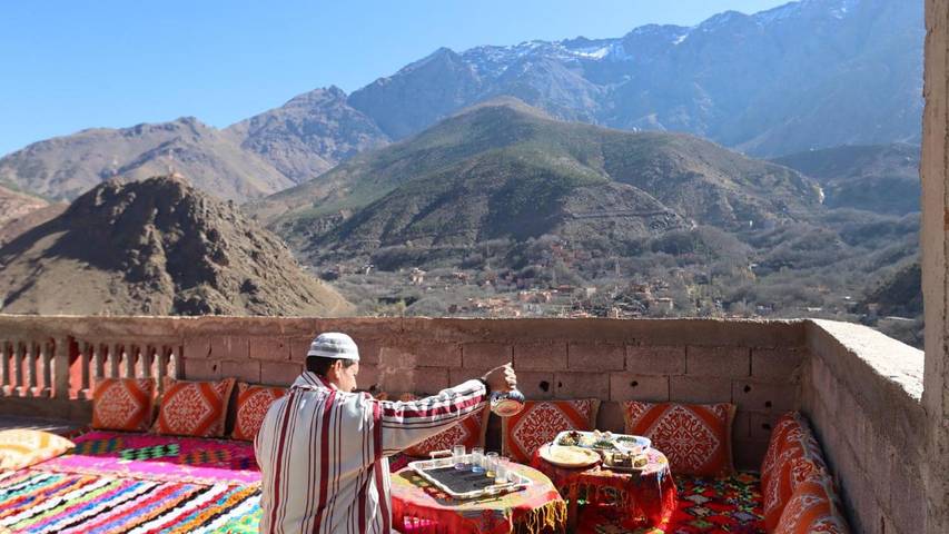 Maison d’hôte pour 3 personnes, avec vue et terrasse dans Imlil
