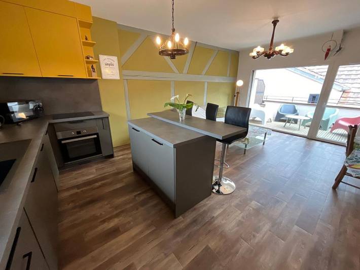 Gîte pour 4 personnes, avec Balcon et Terrasse à Ohnenheim