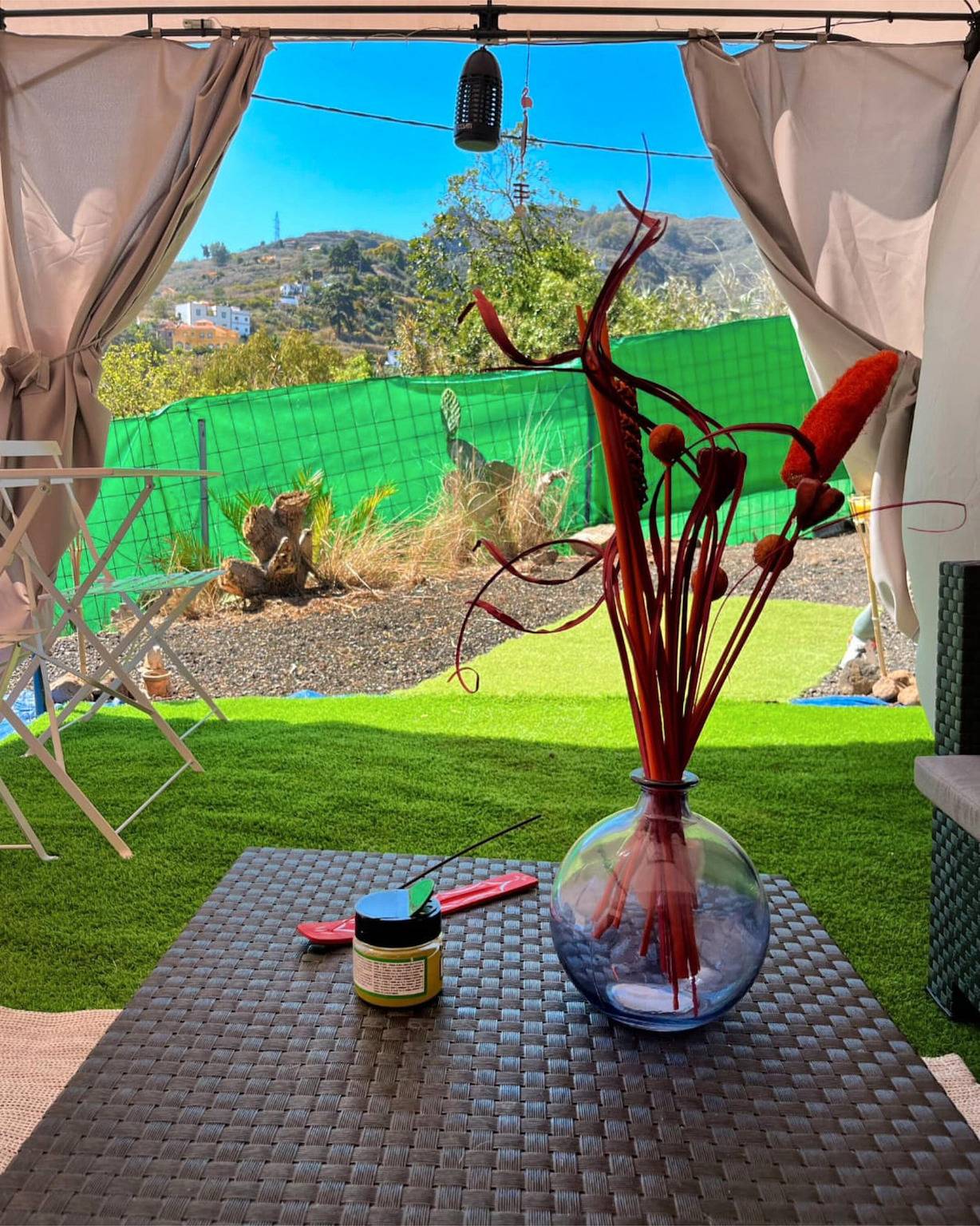 'Caranmule' con vistas a la montaña, terraza compartida y jardín privado in El Álamo (Canary Islands), Teror
