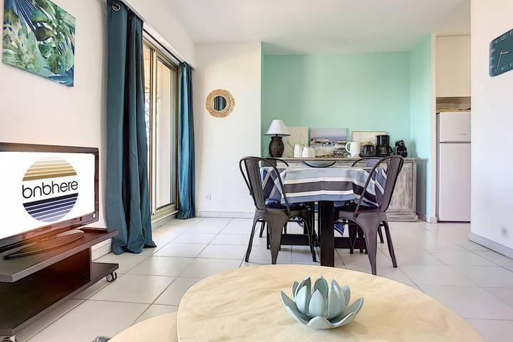 Studio für 4 Personen, mit Pool und Balkon, kinderfreundlich in Antibes - 4