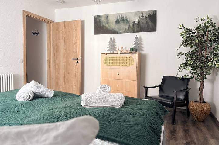 Appartement entier, Vue + confort: 2 chambres, Balcon, Baby-Foot, Chiens gratuits, Parking privé in Neustadt (Titisee-Neustadt), Titisee-Neustadt