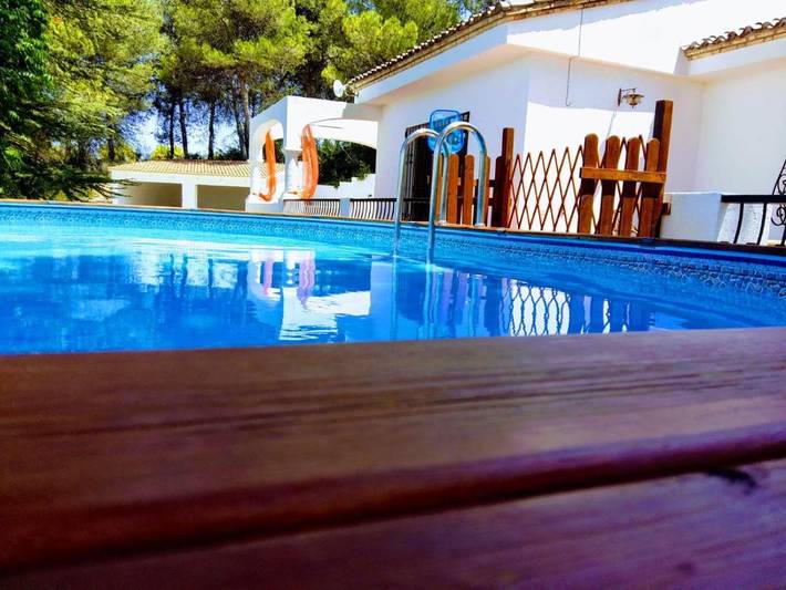 Casa rural para 10 personas, con vistas además de terraza y piscina, Se admiten mascotas en Vall D'albaida - 4