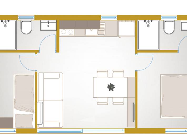 Entire apartment, Mobilheim direkt am Strand in Ugljan, Ugljan Island