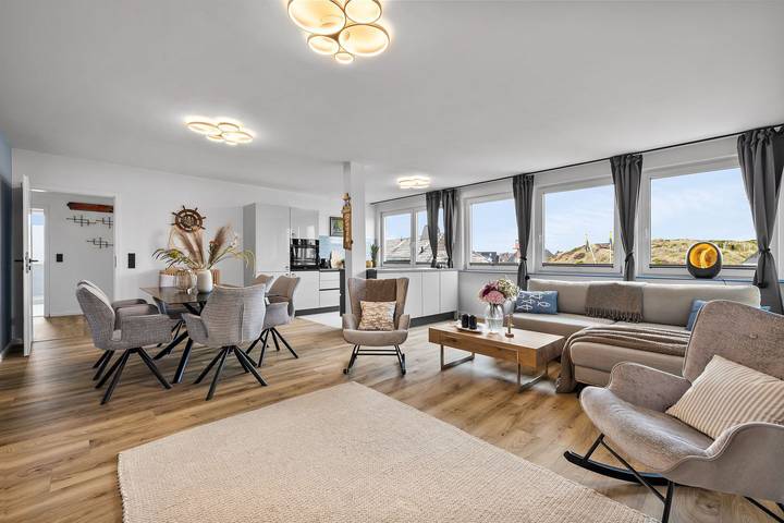 Ferienwohnung für 6 Personen, mit Terrasse und Ausblick in Hörnum