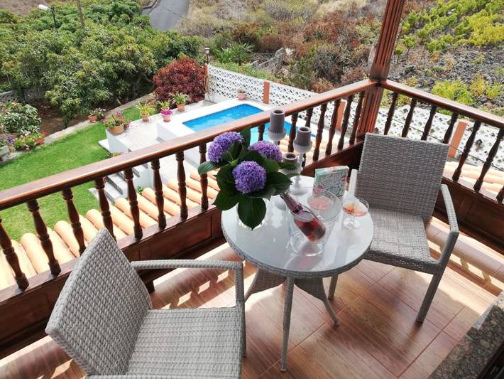 Landhaus für 3 Personen, mit Seeblick und Pool sowie Garten und Ausblick auf den Kanaren