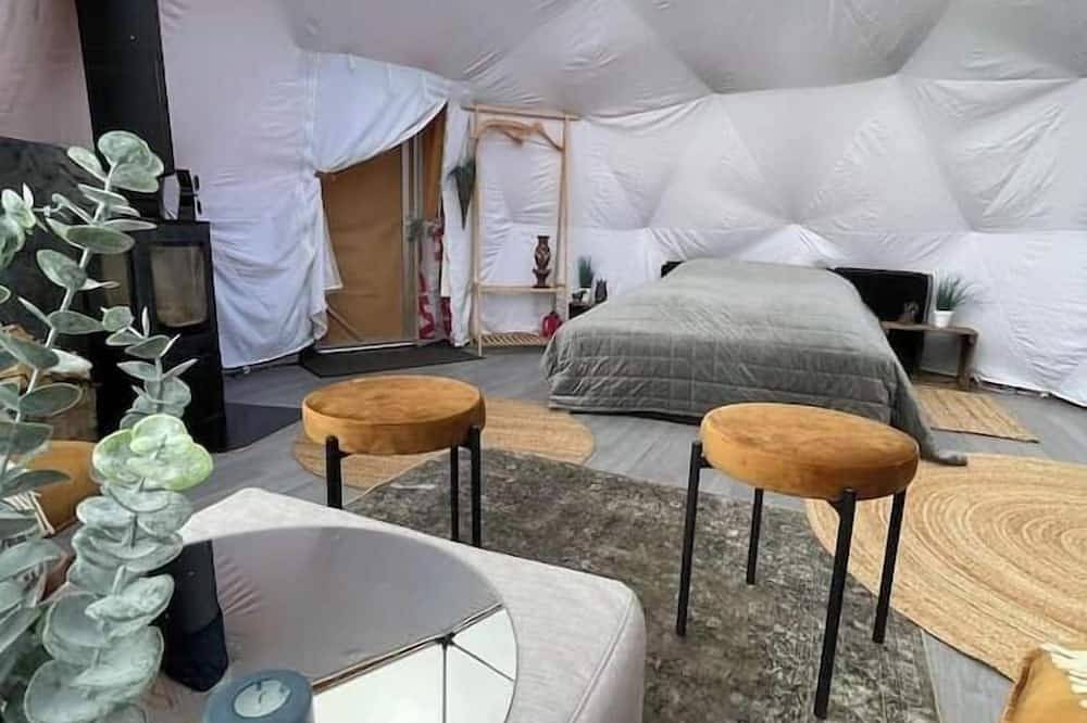 Unique glamping and tiny home with skylight in Kvaløya, Tromsø