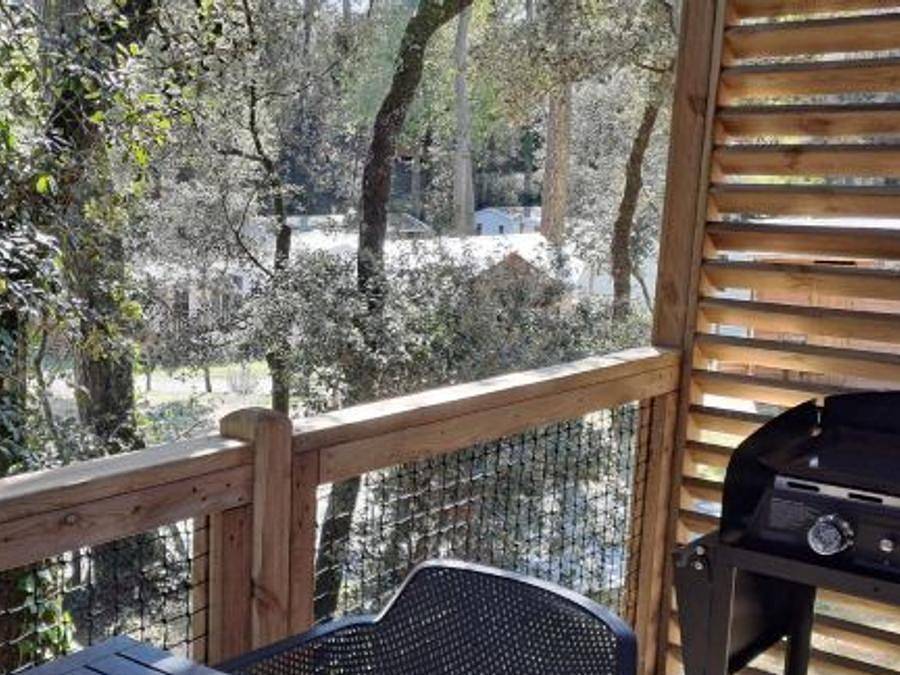 Flower Camping la Canadienne - Mobilhome 2 personas - Homeflower Premium 20m² - 1 habitación + terraza semicubierta + Tv + sábanas + toallas | 2 personas in Arès, Region de Arcachon