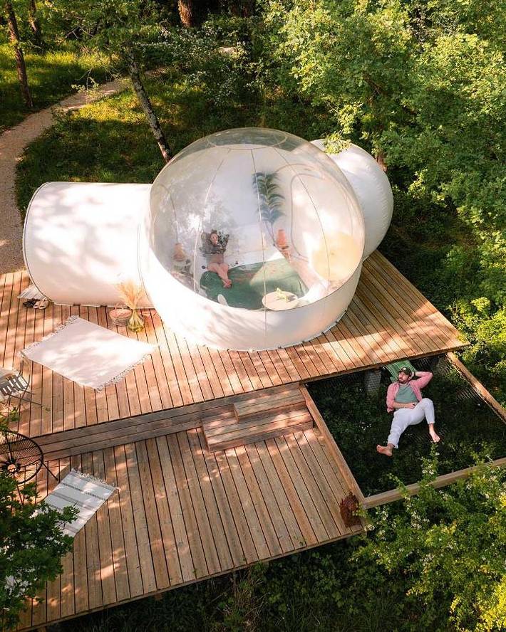 Tente pour 2 personnes, avec vue ainsi que terrasse et jardin dans l' Aveyron - 4