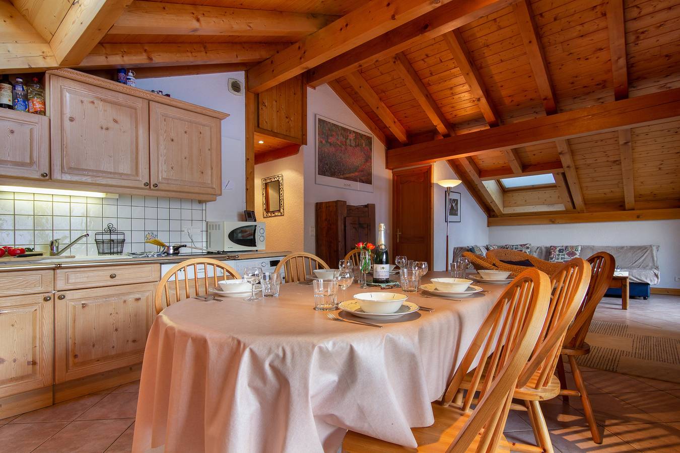 Entire apartment, Apt Les Drus118- 3Br Alpine View Balcony & Parking for 6 in Les Grandes Montets, Chamonix-Mont-Blanc