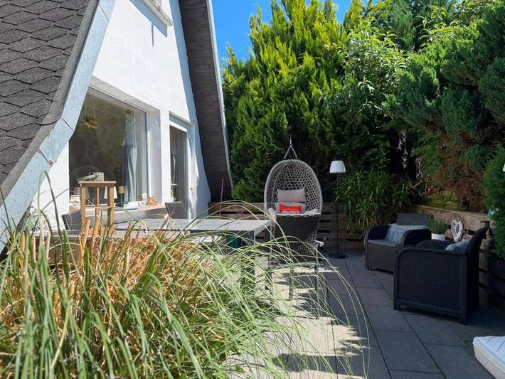 Ferienhaus für 3 Personen, mit Terrasse und Garten sowie Ausblick in Elmenhorst-Lichtenhagen