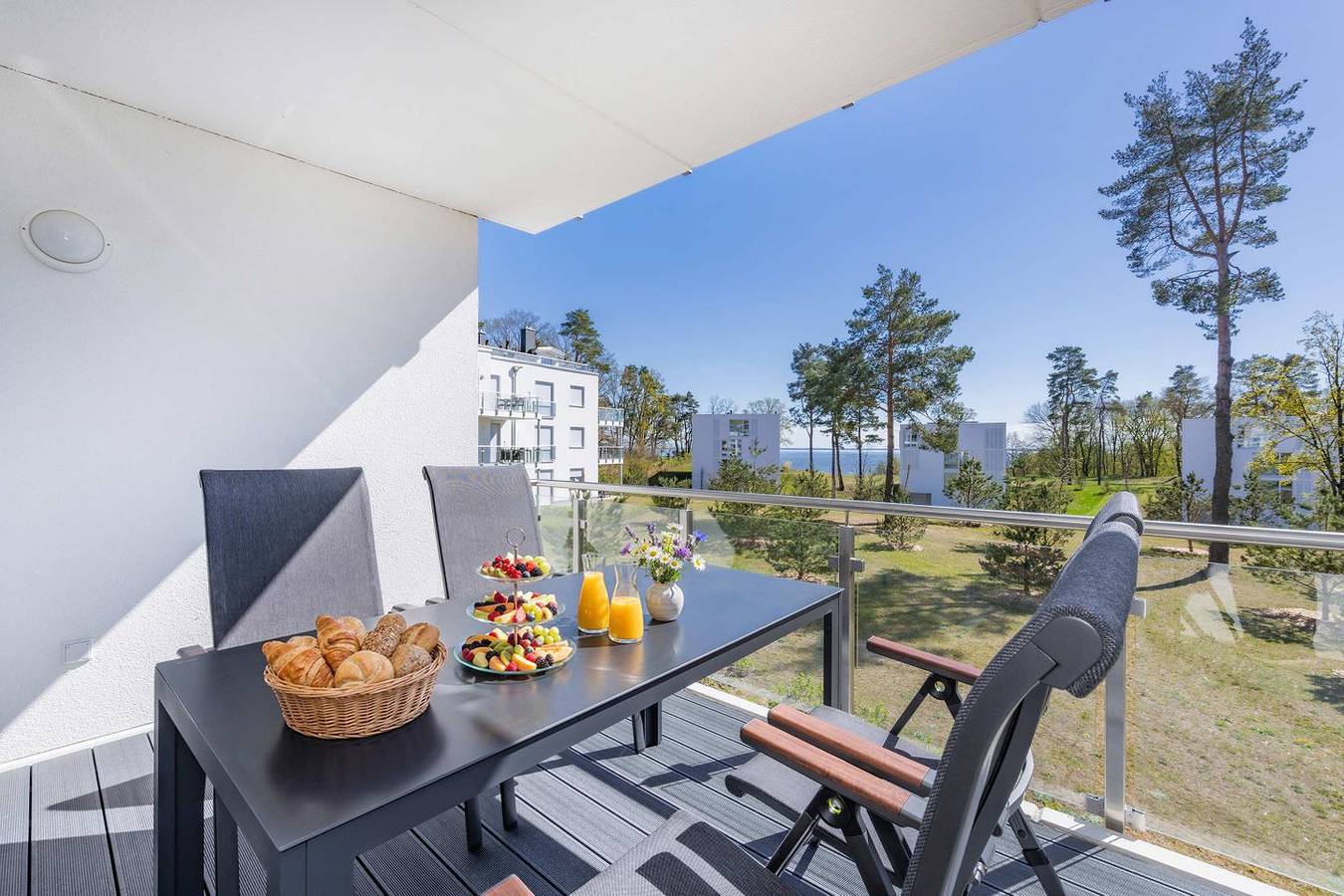Ganze Wohnung, Ferienwohnung mit Sauna, Seeblick und Balkon am Stettiner Haff in Zirchow, Usedom