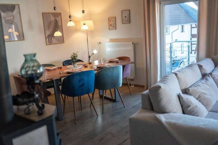 Ferienwohnung für 7 Personen, mit Balkon und Terrasse sowie Ausblick
