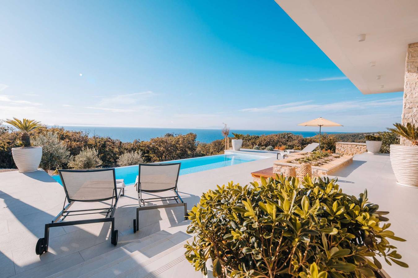 5* Luxury Seaview Villa Plant 2 with pool in Novalja, Pag