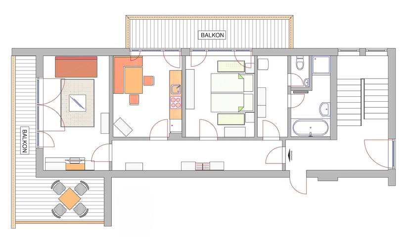 Gîte pour 3 personnes, avec balcon à Ried im Zillertal - 2