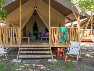 Lodge pour 4 personnes, avec balcon/terrasse en Gironde