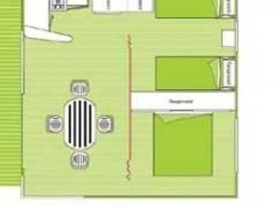 Camping la Vie  - Tente 4 personnes - Cyrus 2 chambres in Commequiers, Vallée de la Loire
