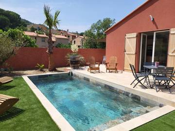 Villa pour 6 personnes, avec piscine ainsi que terrasse et vue à Collioure
