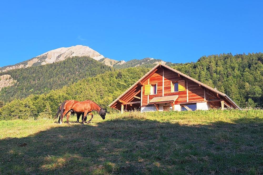 Semi-detached chalet with breathtaking valley views in Saint-Léger-les-Mélèzes, Écrins National Park