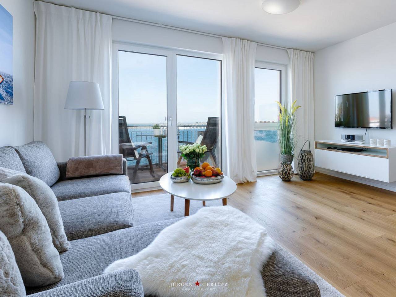 Ganze Wohnung, Knurrhahn - Aufzug, Duschbad, Waschmaschine, Hafenblick, Balkon, Fahrradschuppen in Olpenitz, Kappeln