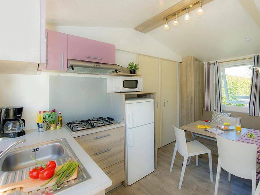 Camping Le Chêne Gris - Mobile home 6 persons - Classic Xl | 2 Bedrooms | 4/6 Pers. | Terrace | Air conditioning in Faremoutiers, Seine-et-Marne