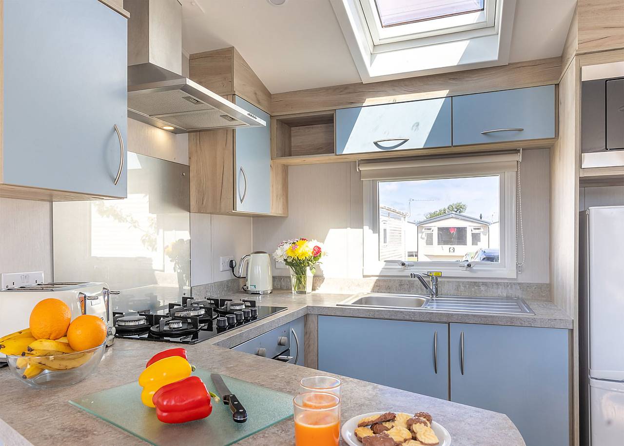 Gold Caravan with parking in Cornwall
