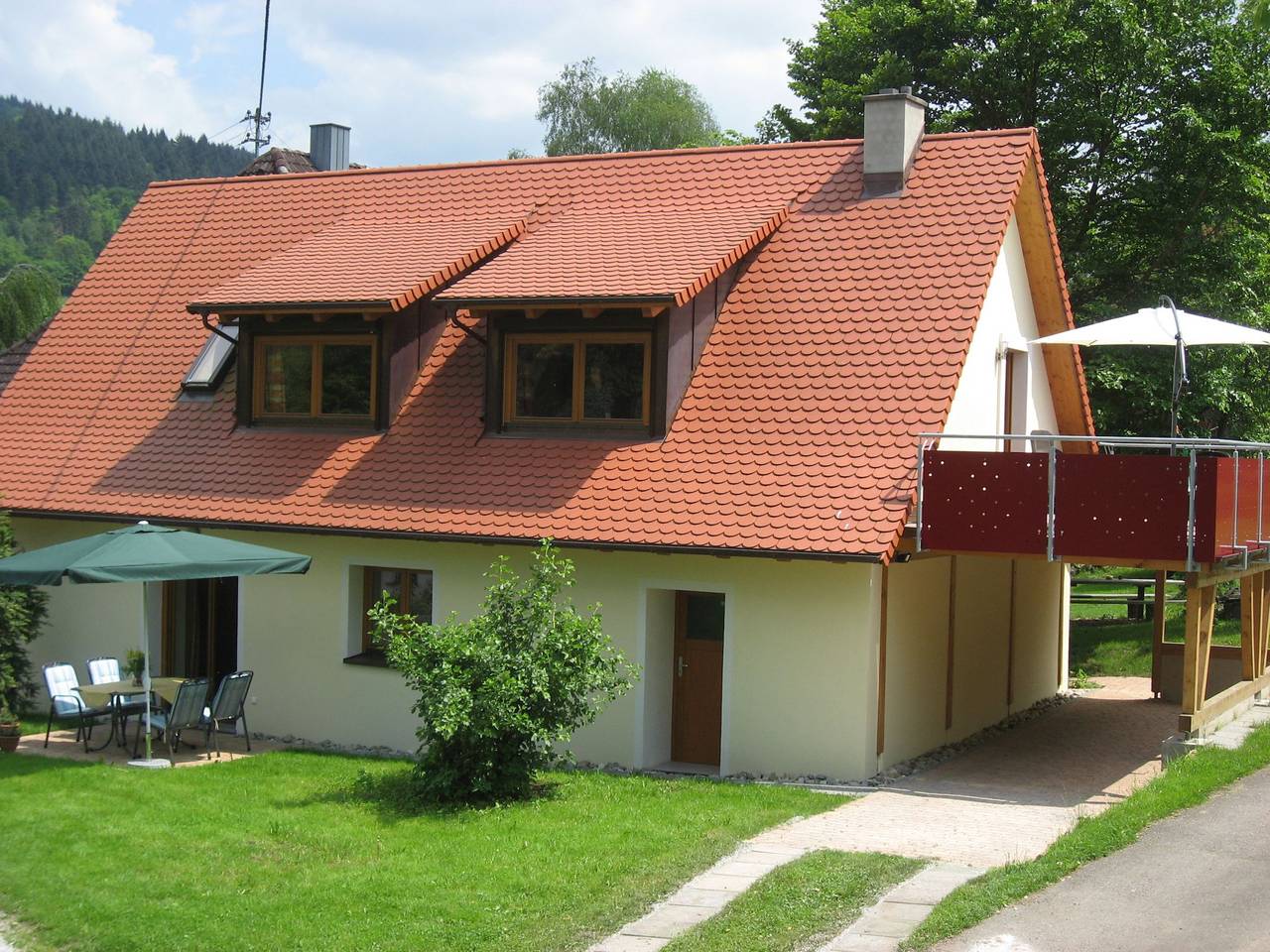Vakantiehuis 'Am Kropbach' met Uitzicht op de Bergen, Privéterras en Wi-Fi in Grunern, Staufen im Breisgau