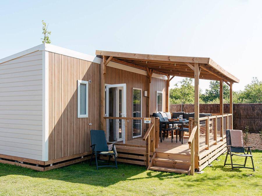 Camping Le Riva Bella  - Mobilhome 6 personas - Mobil-home | Premium | 3 Dormitorios | 6 Pers | Terraza elevada | Aire acondicionado | Tv in Ouistreham, Región de Caen