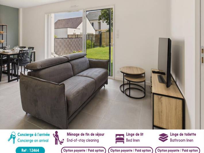 Gîte pour 4 personnes, avec jardin, adapté aux familles à Le Tour-du-Parc - 3